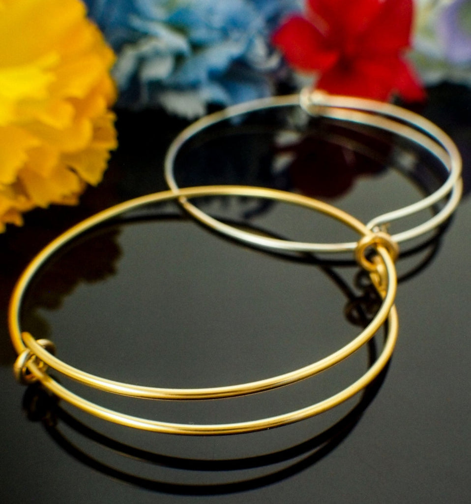 1 Handmade Bangle Base - Snag-less Premium Silver Plate, Gold Color, Non Tarnish Copper - Also Solid Metals and Precious Metals
