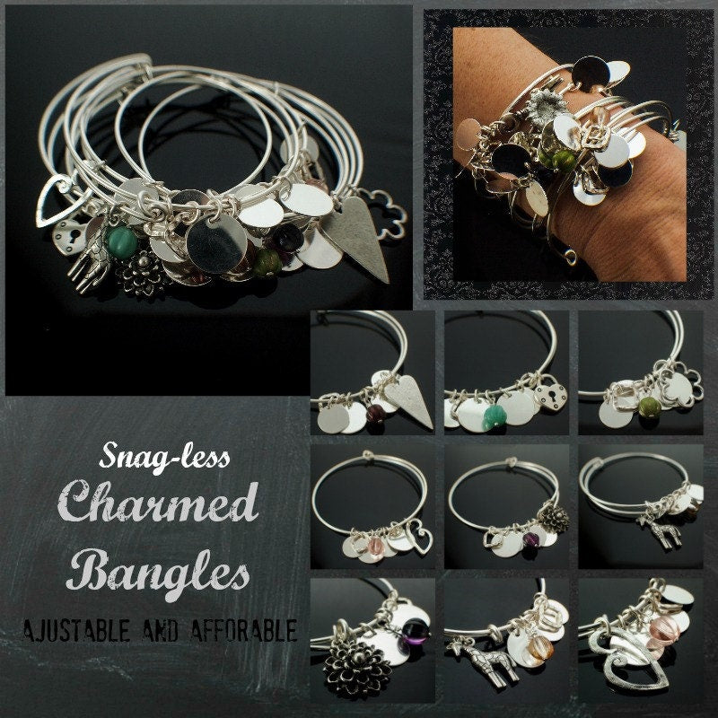 Charmed Bangle pdf - DIY Jewelry Instructions - Snag-Less Adjustable