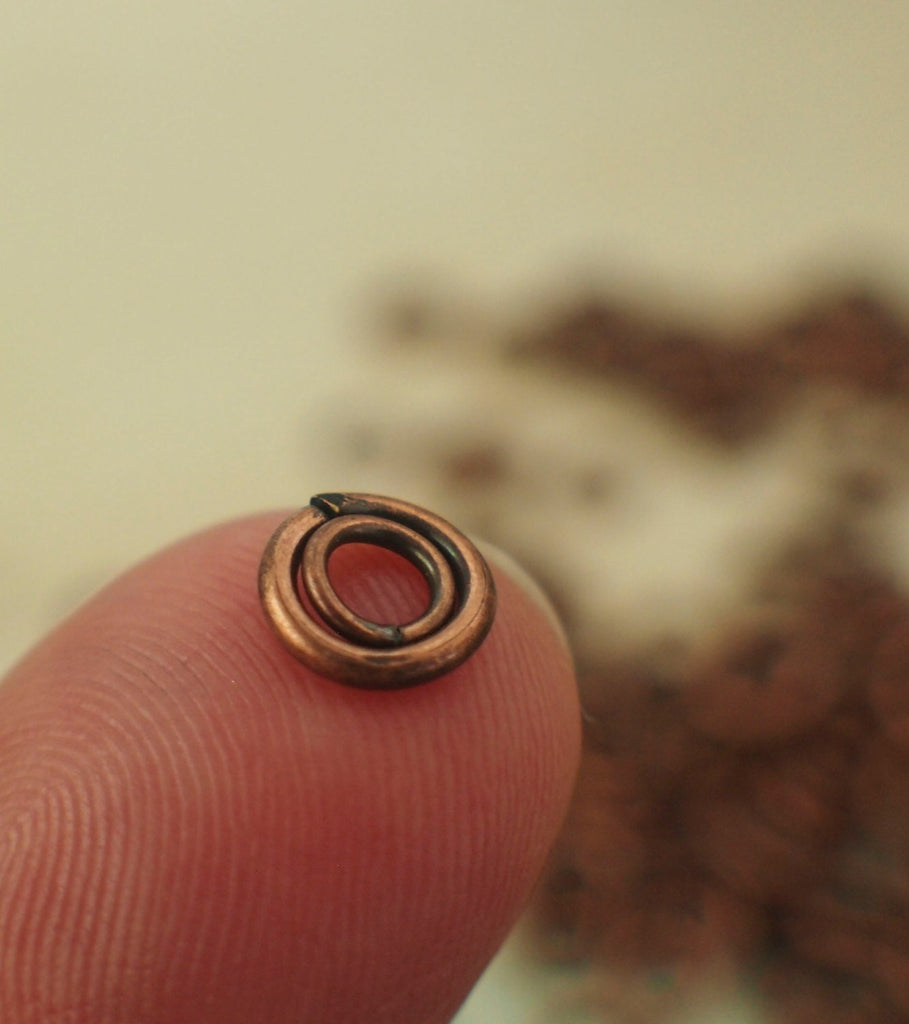 Jump Rings 100 Antique Copper in 18, 20, 22 gauge - Best Commercially Made - 100 % Guarantee