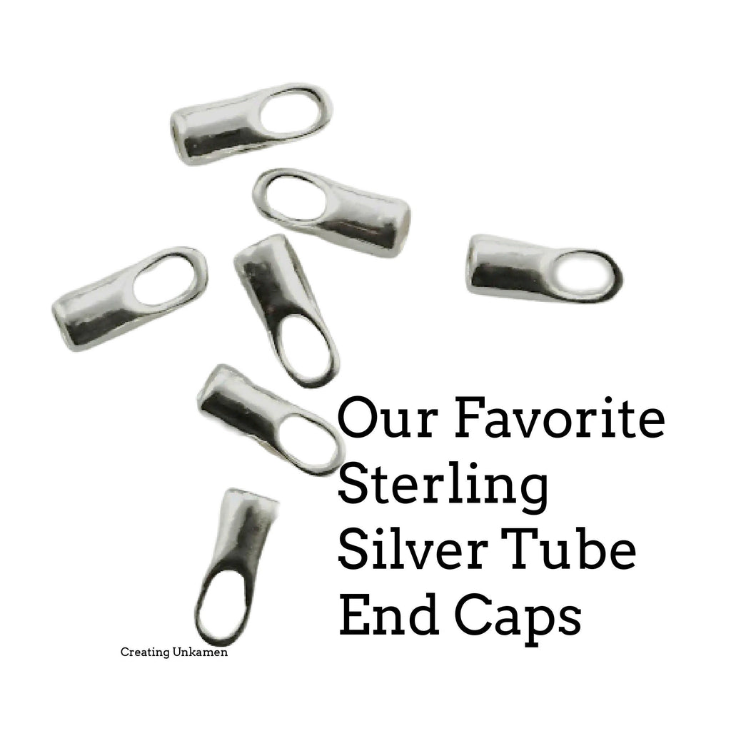 4 Sterling Silver Tube End Caps - 1.5mm ID - Made in the USA