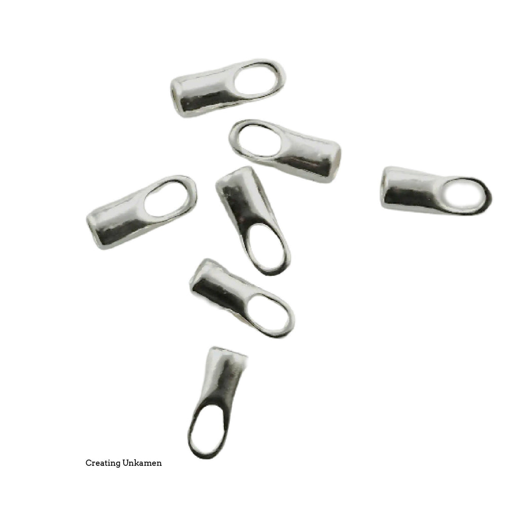 4 Sterling Silver Tube End Caps - 1.5mm ID - Made in the USA