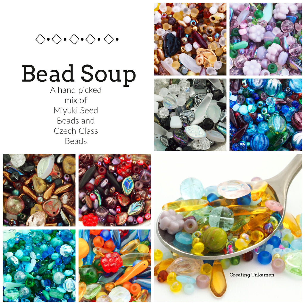 Bead Soups - Handpicked Mixes of Miyuki Seed Beads and Czech Pressed Glass Beads