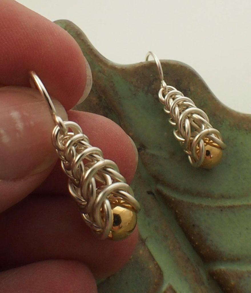 Intermediate Chainmaille Earring Kit - Graduated Box Weave - Inca Puno