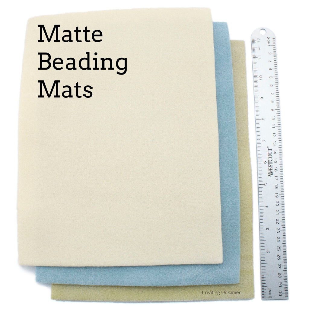 3 Large Bead Mats - Velvet Like Work Surface 12x9 Inches - Colors Vary - Free Jump Ring Sampler Included