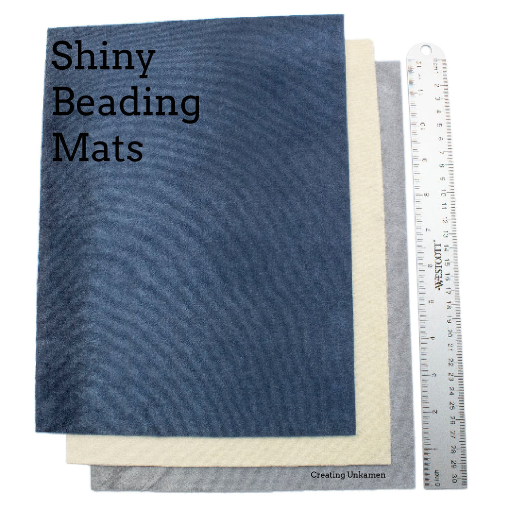3 Large Bead Mats - Velvet Like Work Surface 12x9 Inches - Colors Vary - Free Jump Ring Sampler Included