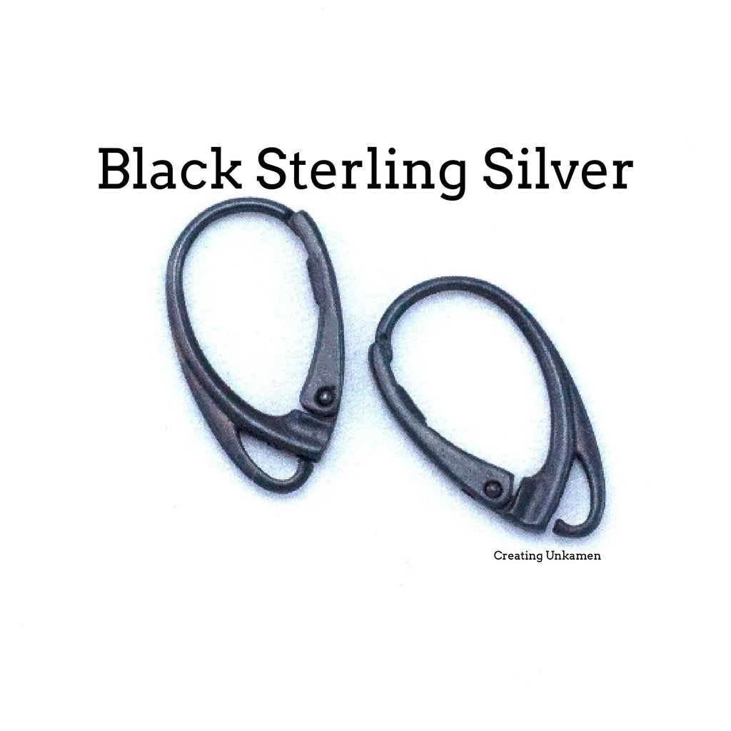1 Pair Sterling Silver Leverback Ear Wires - Interchangeable