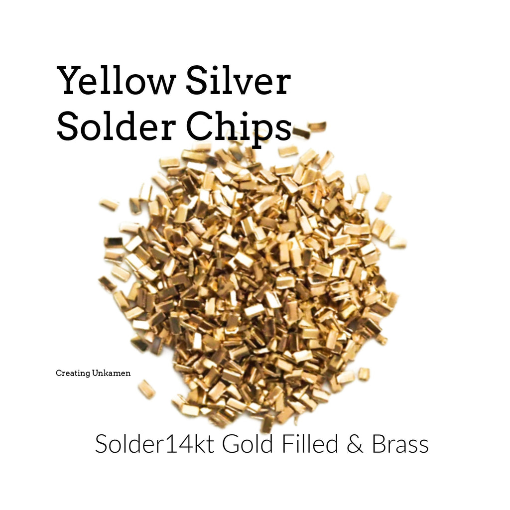Yellow Silver Solder Chips for Soldering 14kt Gold Filled and Brass - 1/16 ounce, 1/8 ounce or 1/4 ounce