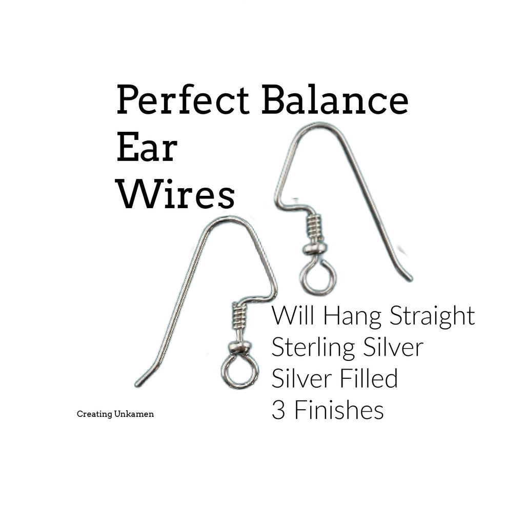 Ear Wires 4 Pairs Perfect Balance with Beads and Coils - Sterling Silver