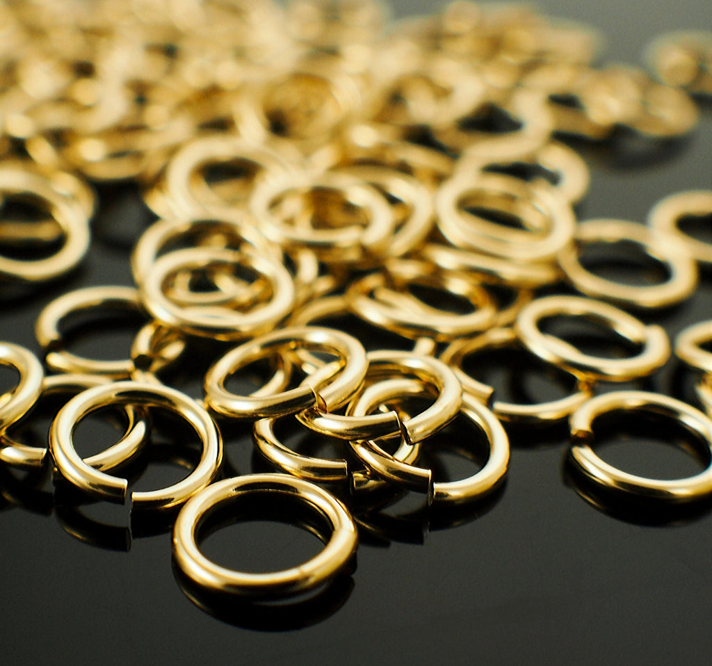 50 14kt Gold Filled Jump Rings - You Pick Gauge and Diameter Handmade