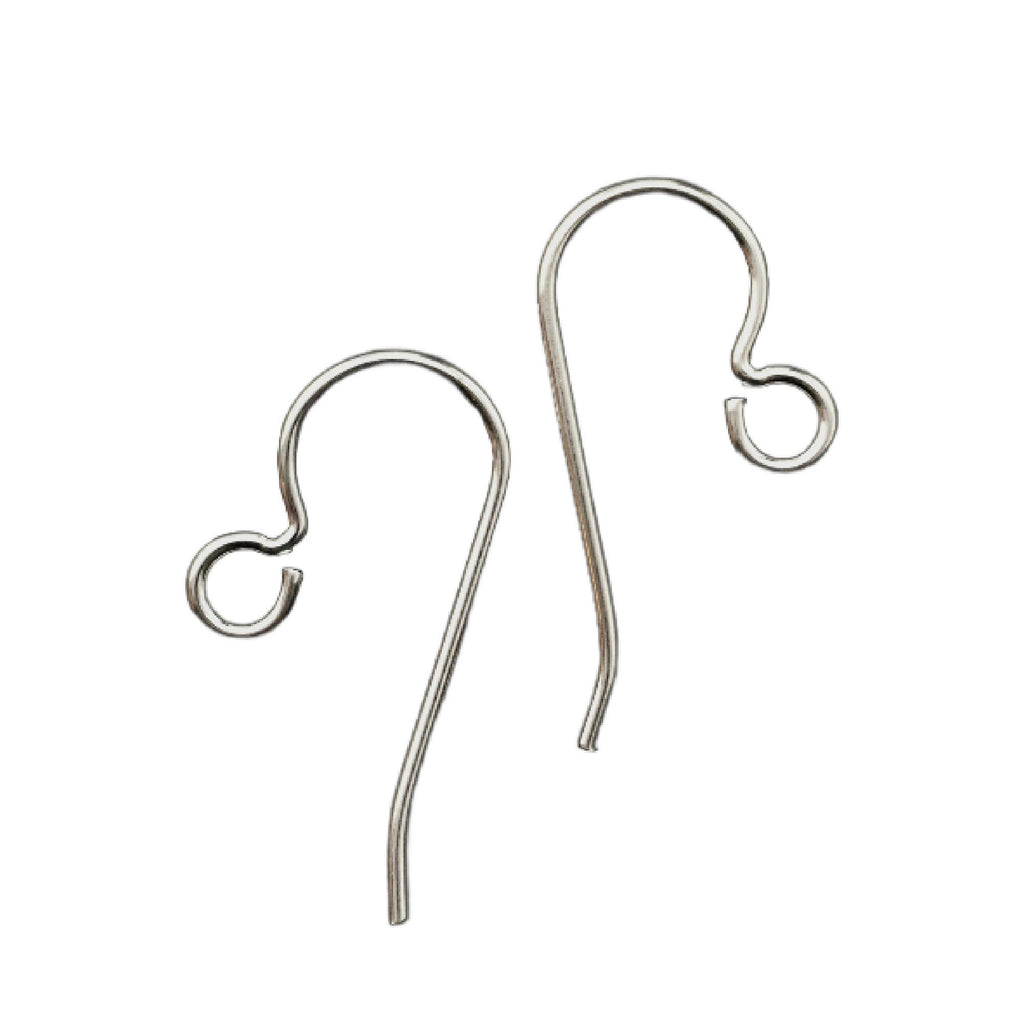 1 Pair Perfect Curve Ear Wires - 20 gauge in Sterling Silver, 14kt Solid Gold, Non Tarnish Argentium Sterling Silver - 100% Guarantee