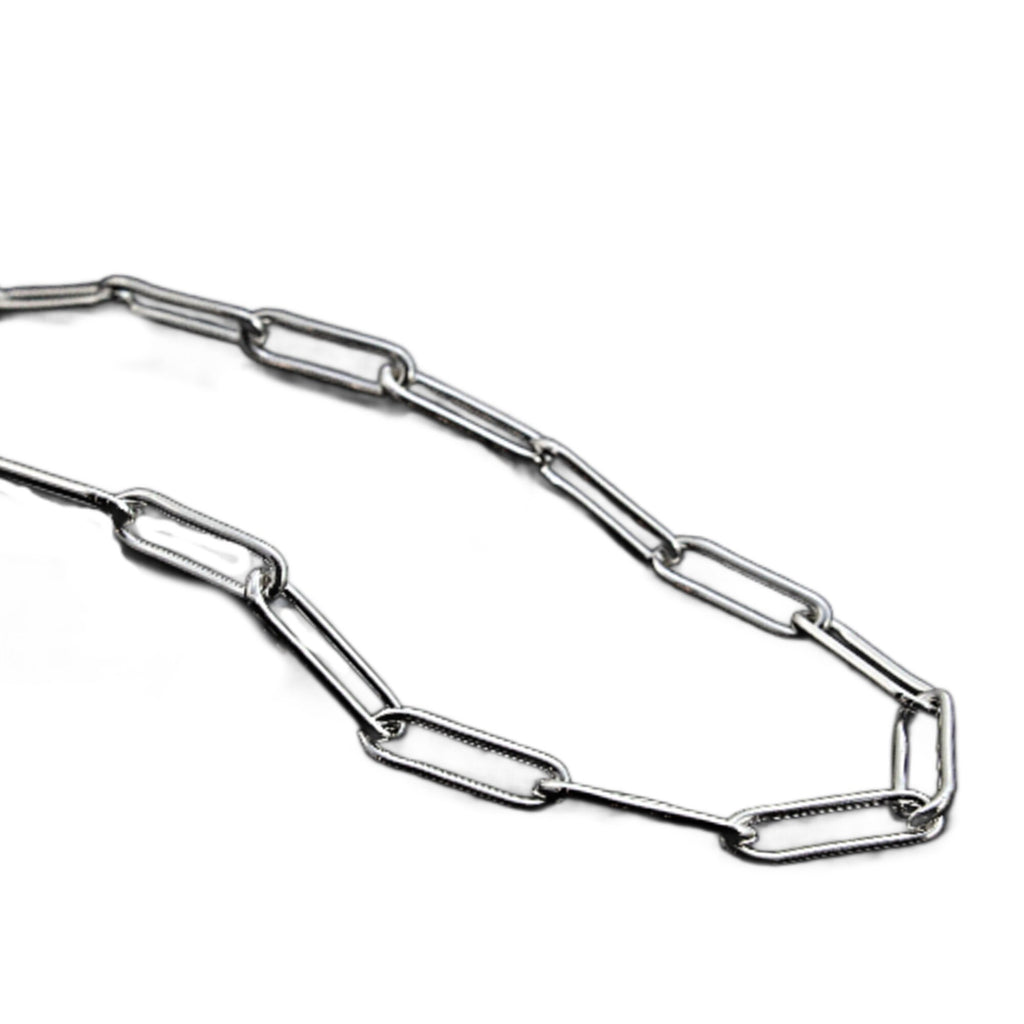 Any Length Sterling Silver Paperclip Chain - 1.9mm, 2.6mm, 3.8mm, 6mm Cable Necklace - Custom Finished or By The Foot Bulk