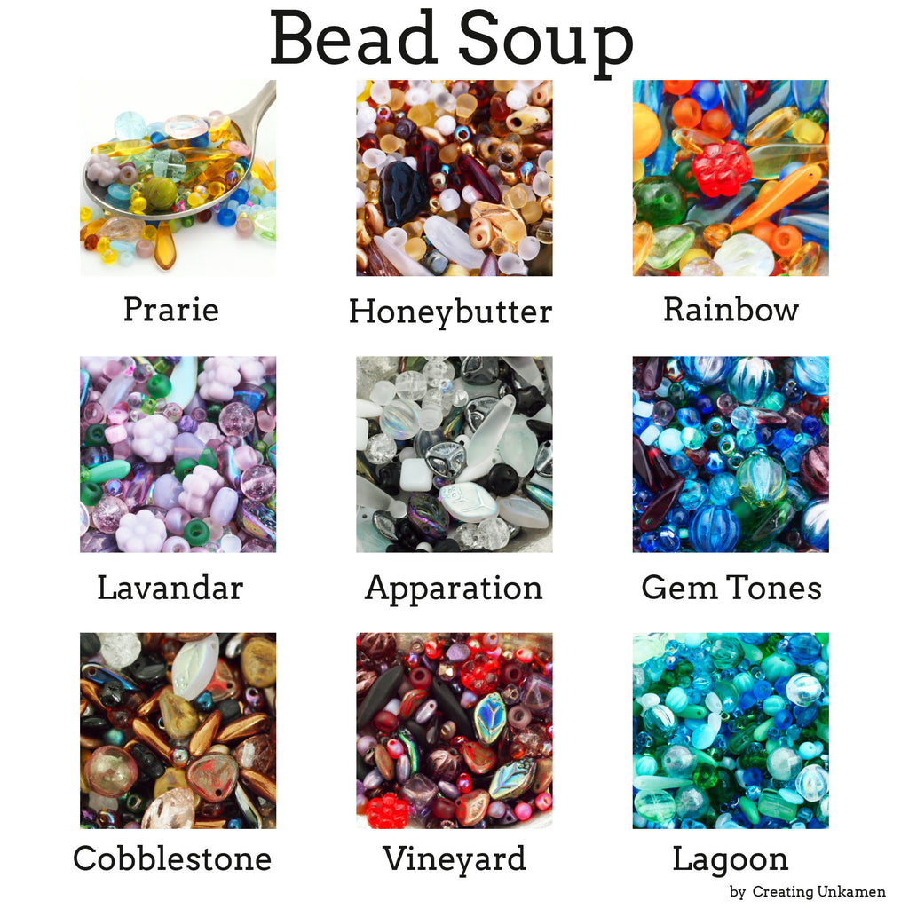 Bead Soups - Handpicked Mixes of Miyuki Seed Beads and Czech Pressed Glass Beads