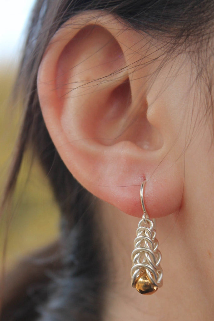 Intermediate Chainmaille Earring Kit - Graduated Box Weave - Inca Puno