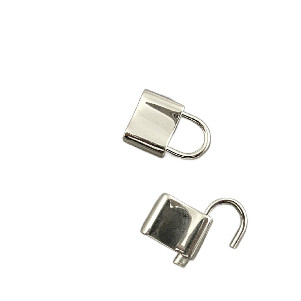 1 Sterling Silver Padlock Clasp - Shiny, Antique, or Black - You Pick Size 12mm, 15mm, 20mm - 100% Guarantee