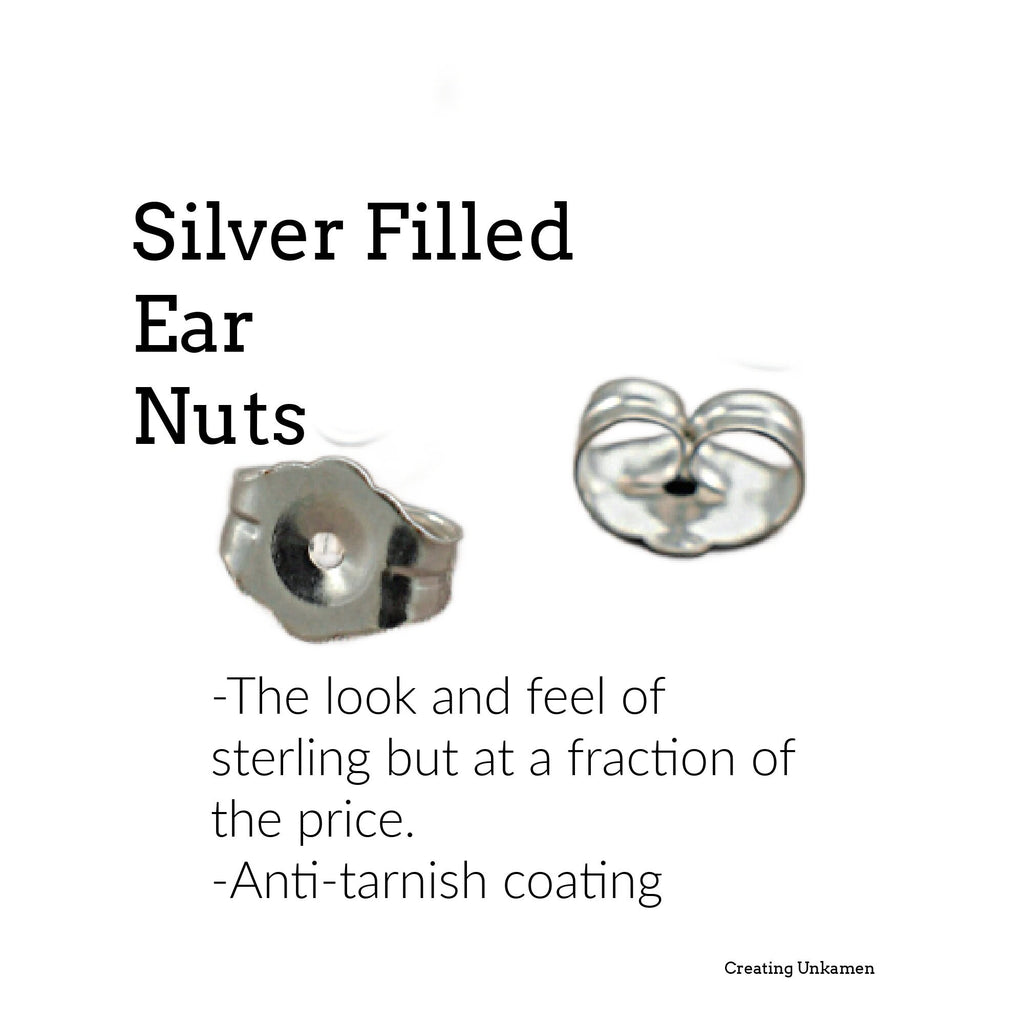 2 Pair Sterling Silver Filled Ear Nuts