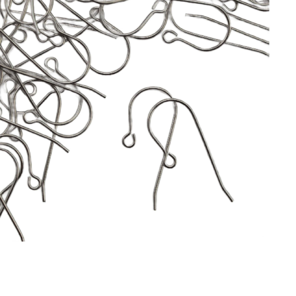 Surgical Steel Ear Wires - 10 Pairs with Outside Loop - Made in the USA