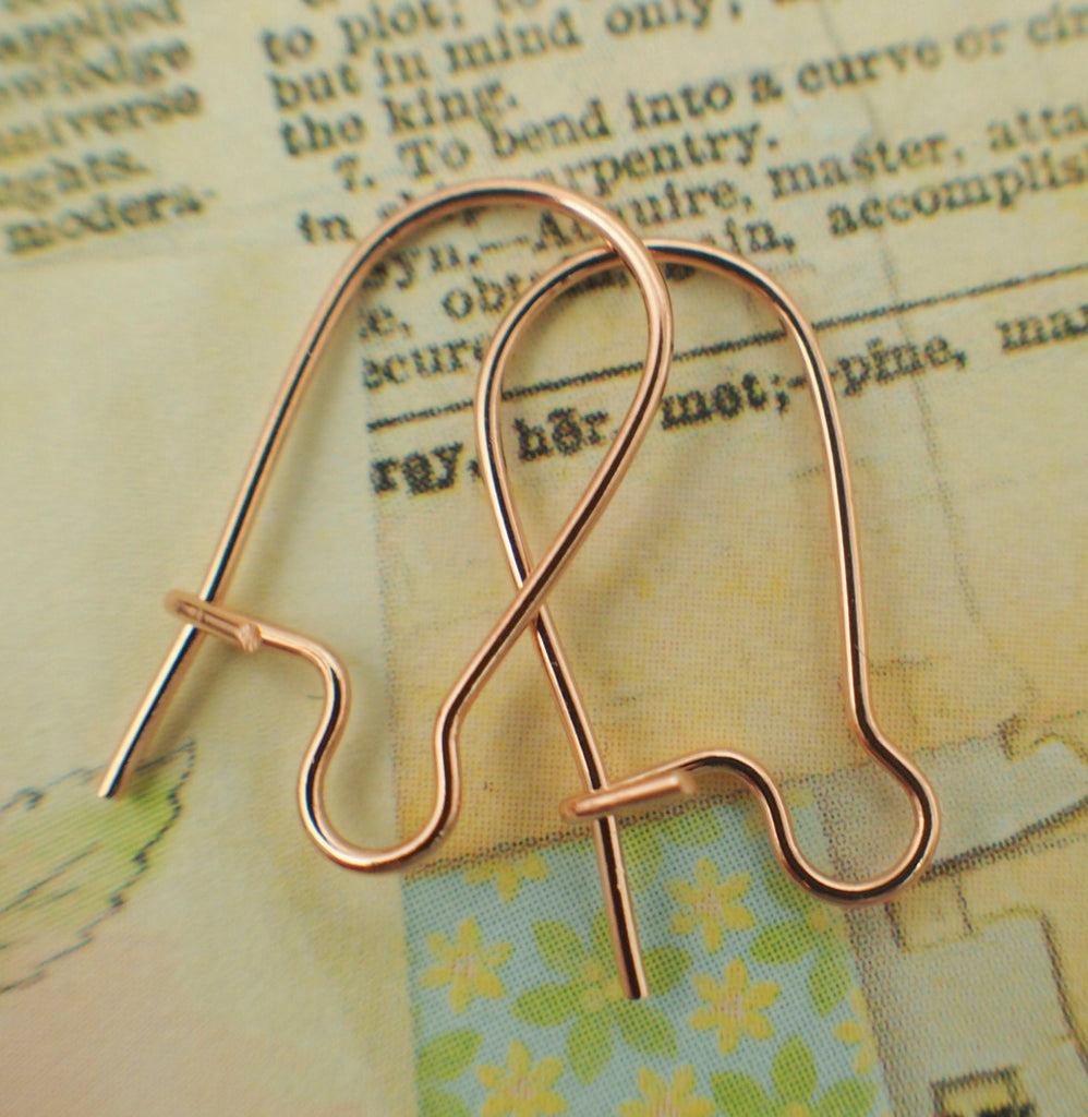 25 Pairs Kidney Ear Wires - Silver Plate, Gold Plate, Antique Gold, Gunmetal - Best Commercially Made