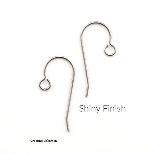 Titanium Ear Wires - 10 Pairs with Outside Loop - Made in the USA