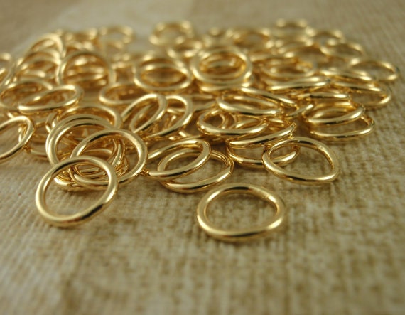 Closed Jump Rings 50 Small Soldered 20 gauge 4mm OD - Antique Gold, Gunmetal, Copper, Silver Plate or Gold Plate -100% Guarantee