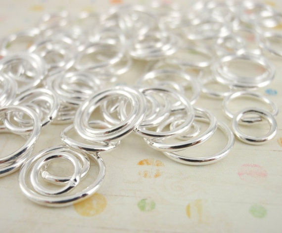 Closed Jump Rings 50 Small Soldered 20 gauge 4mm OD - Antique Gold, Gunmetal, Copper, Silver Plate or Gold Plate -100% Guarantee