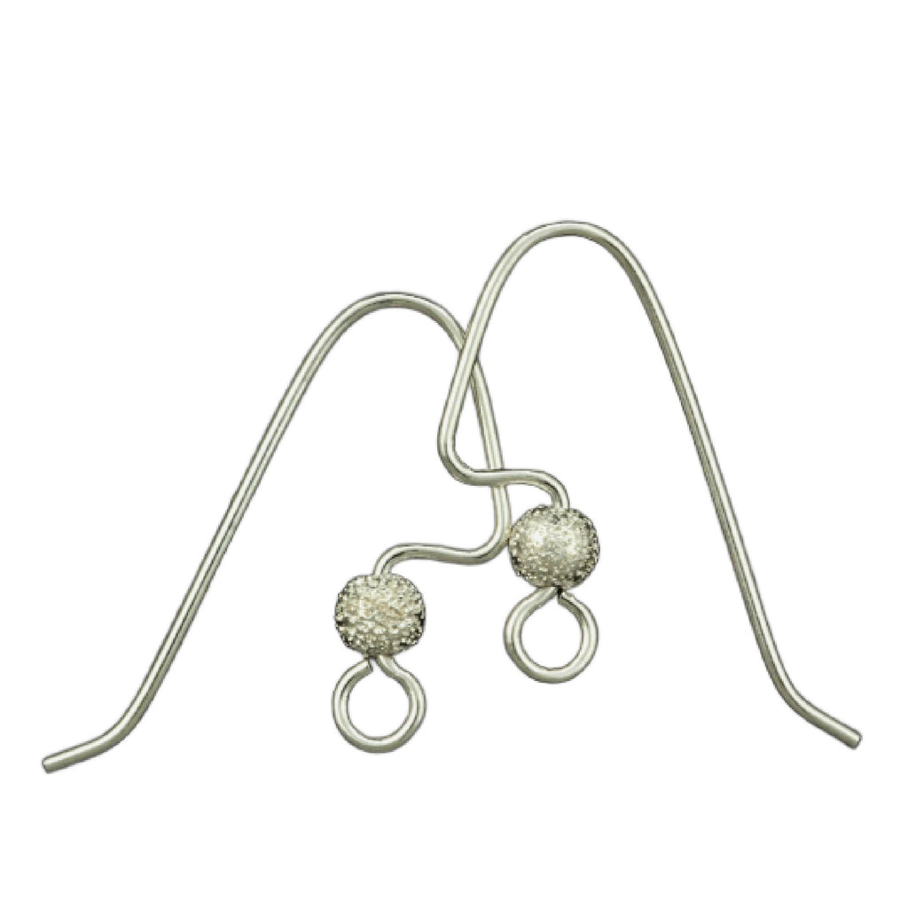 8 pairs Stardust Beaded Perfect Balance Ear Wires in Gold or Silver Plated - 100% Guarantee