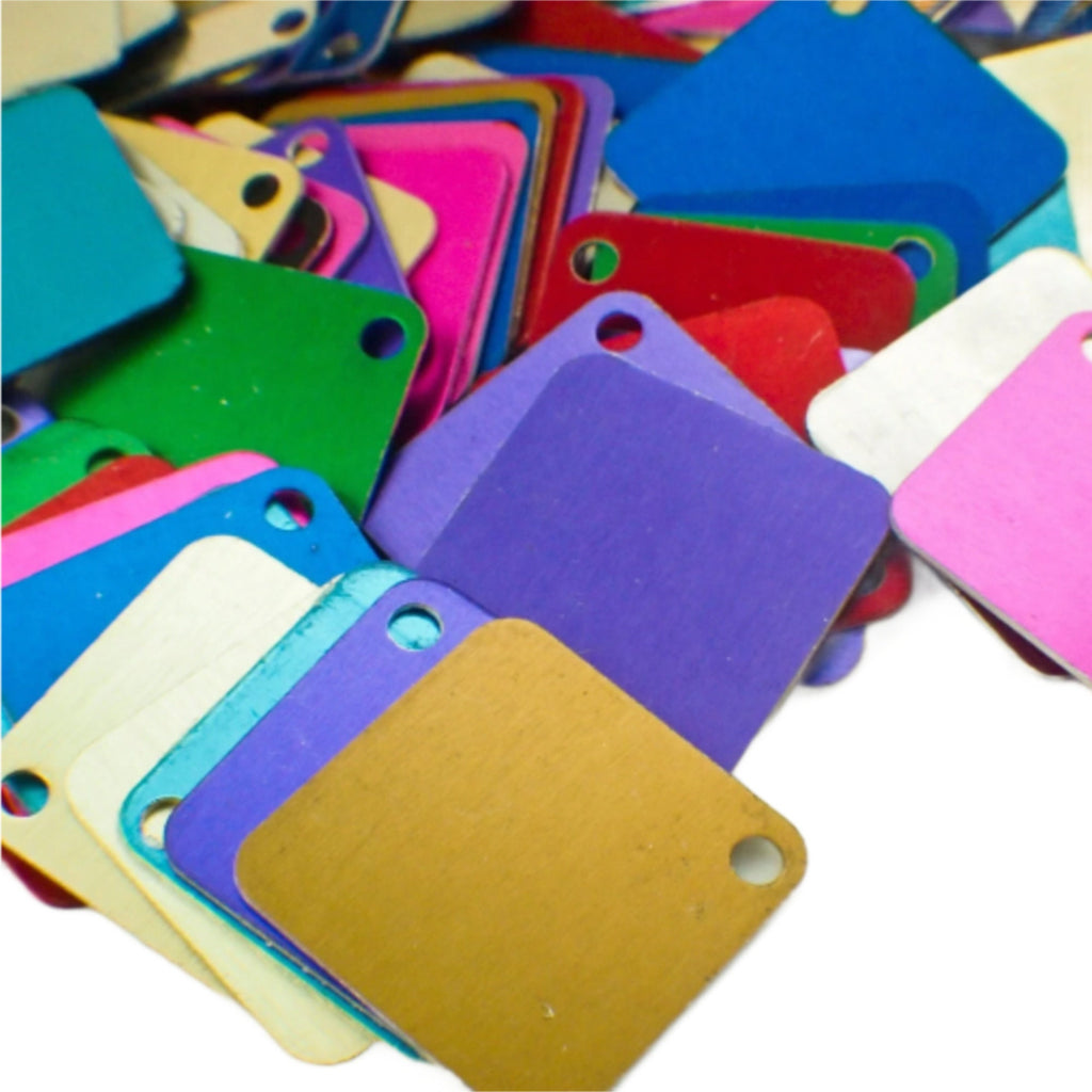 25 Economical Aluminum Square 25mm - Use as Discs, Blanks, Tags - Lightweight - 100% Guarantee