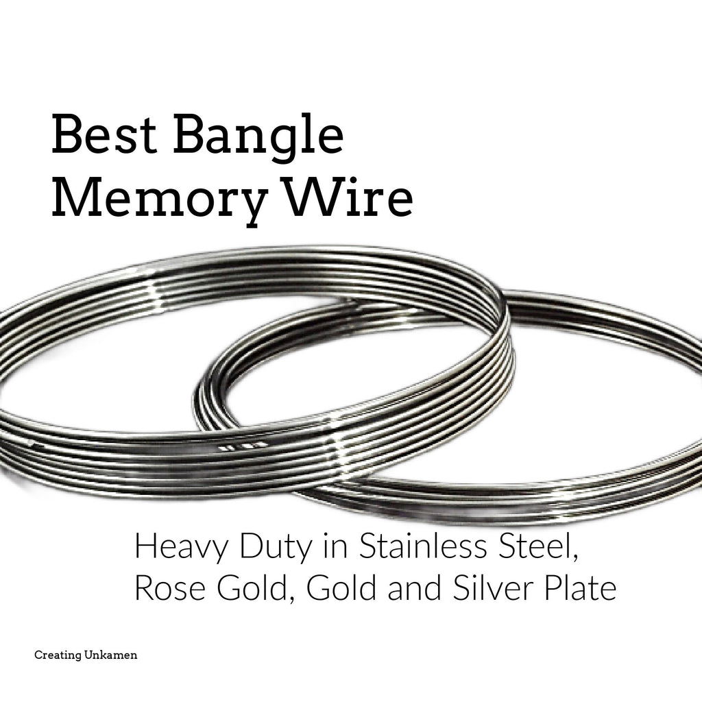 Best Bangle Memory Wire - Heavy Duty in Stainless Steel, Rose Gold, Gold and Silver Plate