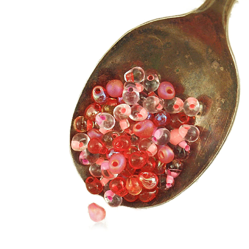 Miyuki Drop Bead Mix Strawberry Fields - Colorful Reds and Pinks - 100% Guarantee