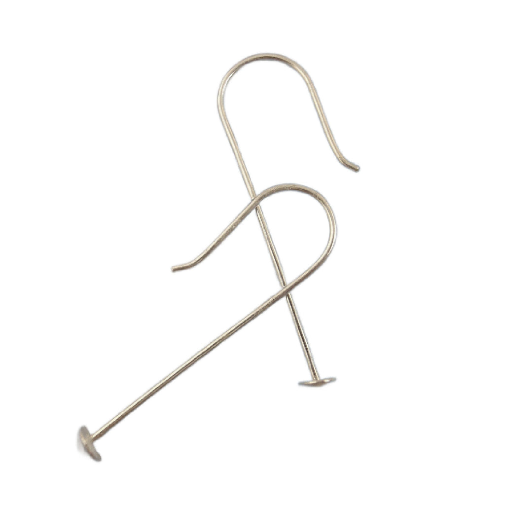 Sterling Silver 35mm long Cheaters Ear Wires - Easy Peasy - Just Add a Bead