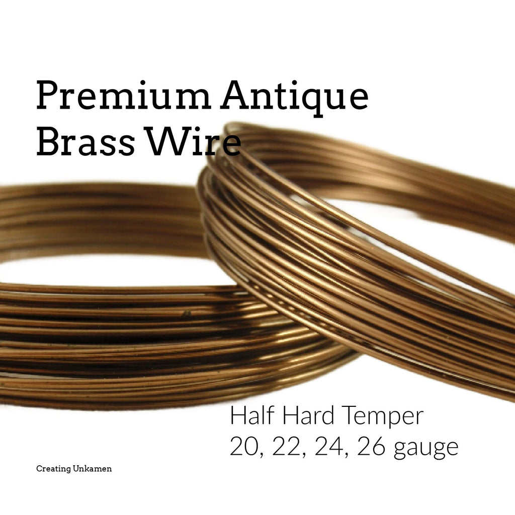 Premium Antique Brass Colored Wire Half Hard Non Tarnish - You Pick Gauge 20, 22, 24, 26 - 100% Guarantee