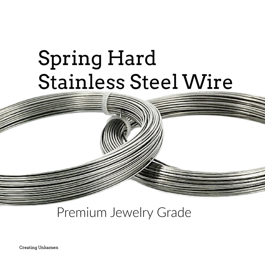 Spring Hard Stainless Steel Wire - Premium Jewelry Grade - Select 8, 10, 12, 14, 16, 18, 20, 22, 24, 27 gauge - 100% Guarantee
