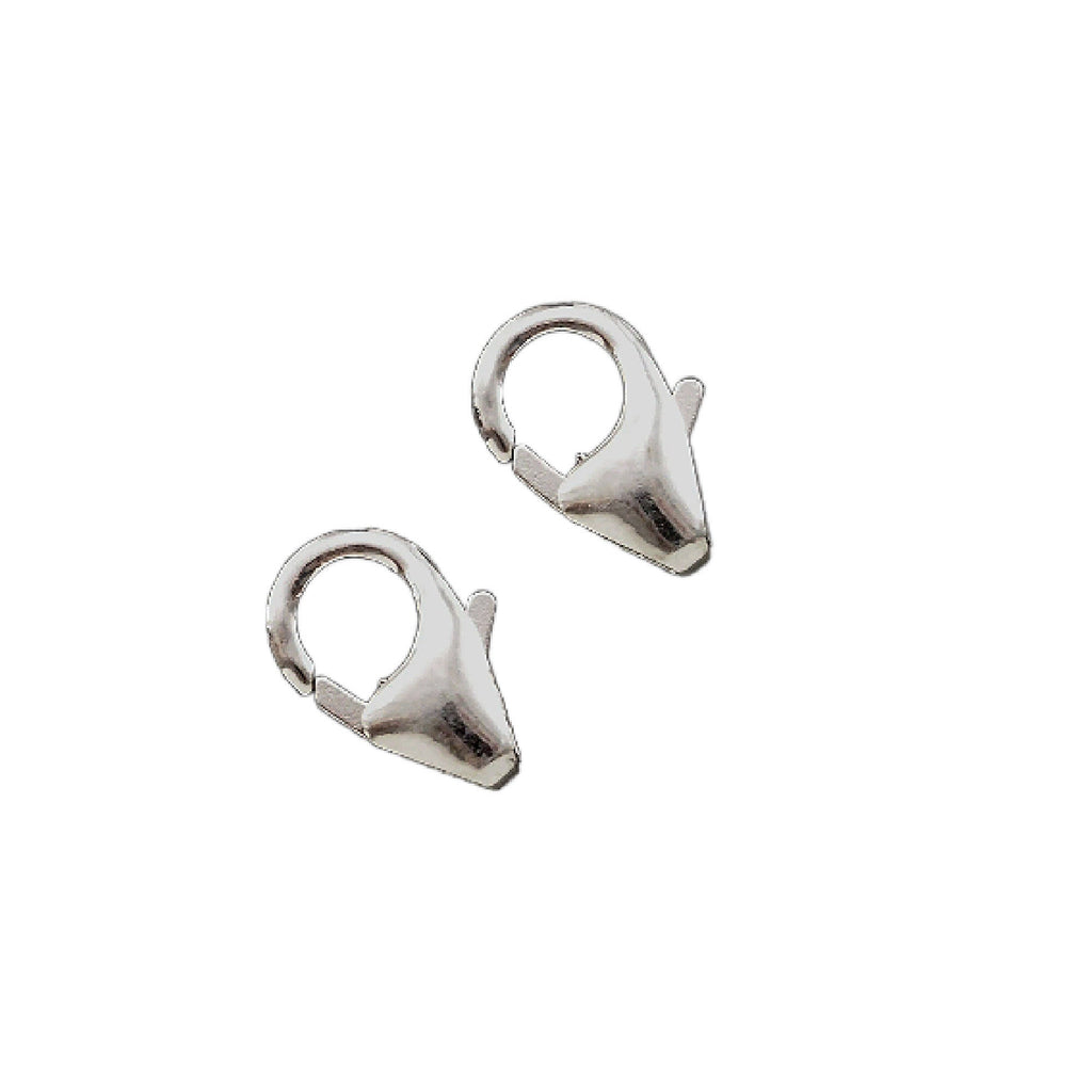 1 Argentium Sterling Silver Lobster Clasp - 8mm X 5mm - Non Tarnish - 100% Guarantee