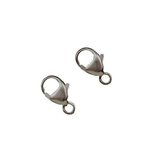 1 Argentium Sterling Silver Lobster Clasp - Teardrop Style - 9mm X 5mm - Non Tarnish - 100% Guarantee