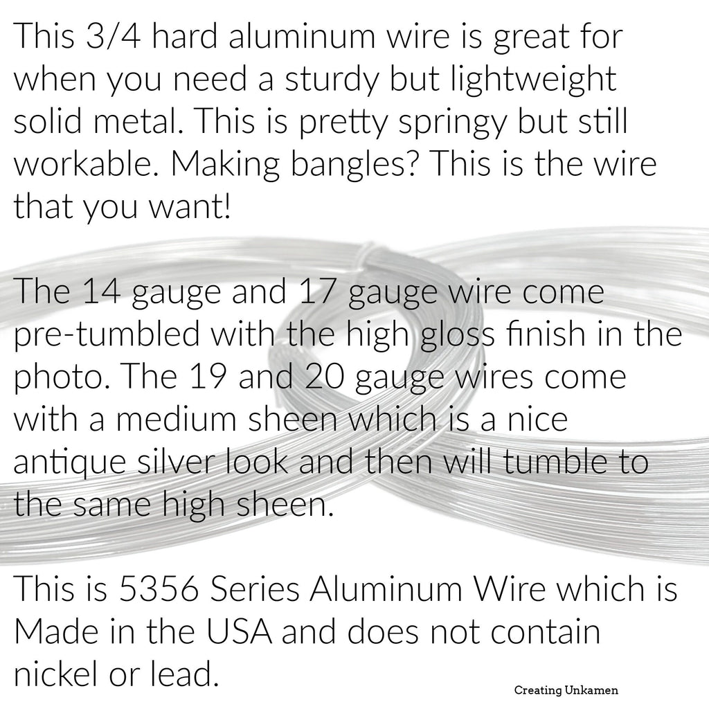 Aluminum Wire - 3/4 Hard Wire - You Pick Gauge 20, 19, 18, 17, 14 - 100% Guarantee