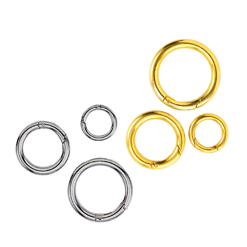 Clasp 1 Round Triggerless in Silver Plate, Gold Plate - 25mm, 37mm or 44mm - 100% Guarantee