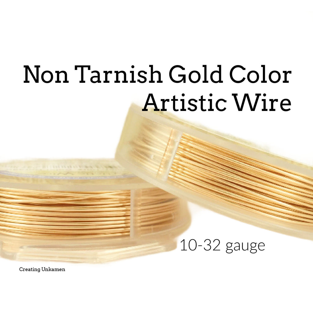 Non Tarnish Gold Color Artistic Wire - You Pick Gauge 10, 12, 14, 16, 18, 20, 22, 24, 26, 28, 30, 32 – 100% Guarantee