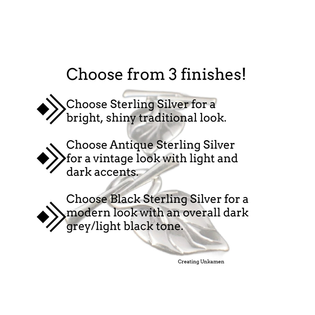 1 Sterling Silver Leaf Toggle Clasp 26.5mm