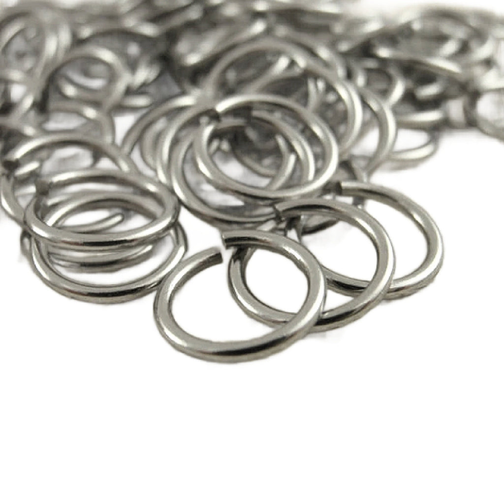 100 Nickel Free Stainless Steel Jump Rings - Your Choice of Gauge 12, 14, 16, 18, 20 and Diameter
