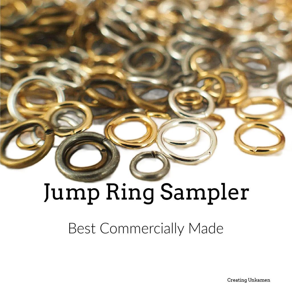 Jump Ring Sampler - Silver, Gold, Antique Silver, Antique Gold - Best Commercially Made - 1/4 ounce Approx 100