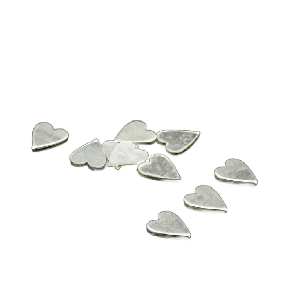 10 Small Sterling Silver Heart Blanks - Perfect for Stamping - 100% Guarantee