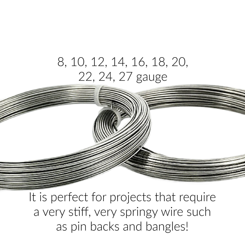 Spring Hard Stainless Steel Wire - Premium Jewelry Grade - Select 8, 10, 12, 14, 16, 18, 20, 22, 24, 27 gauge - 100% Guarantee