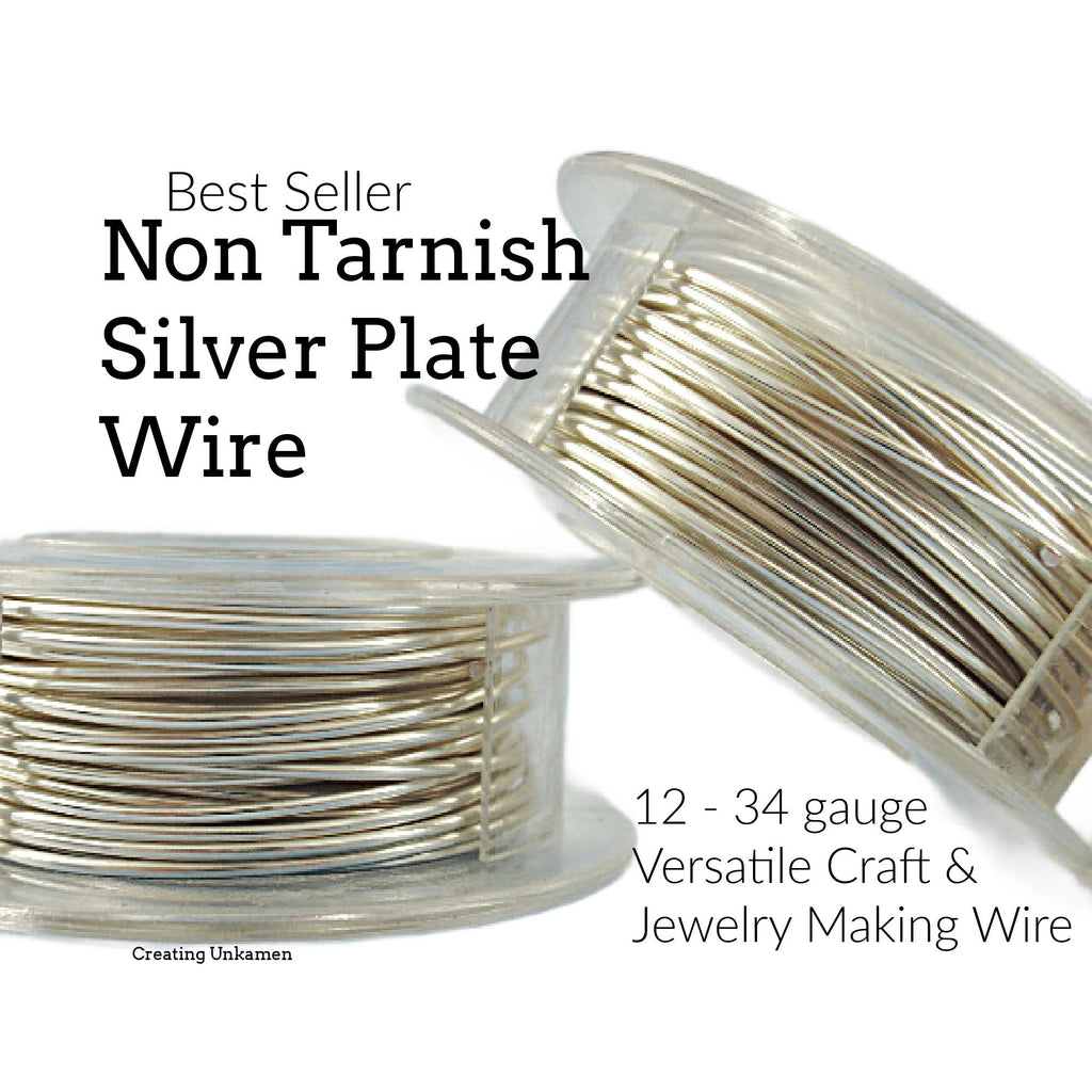 Non Tarnish Silver Plated Wire Sample - You Pick Gauge 18, 20, 22, 24, 26, 28, 30, 32 or 34 - 100% Guarantee