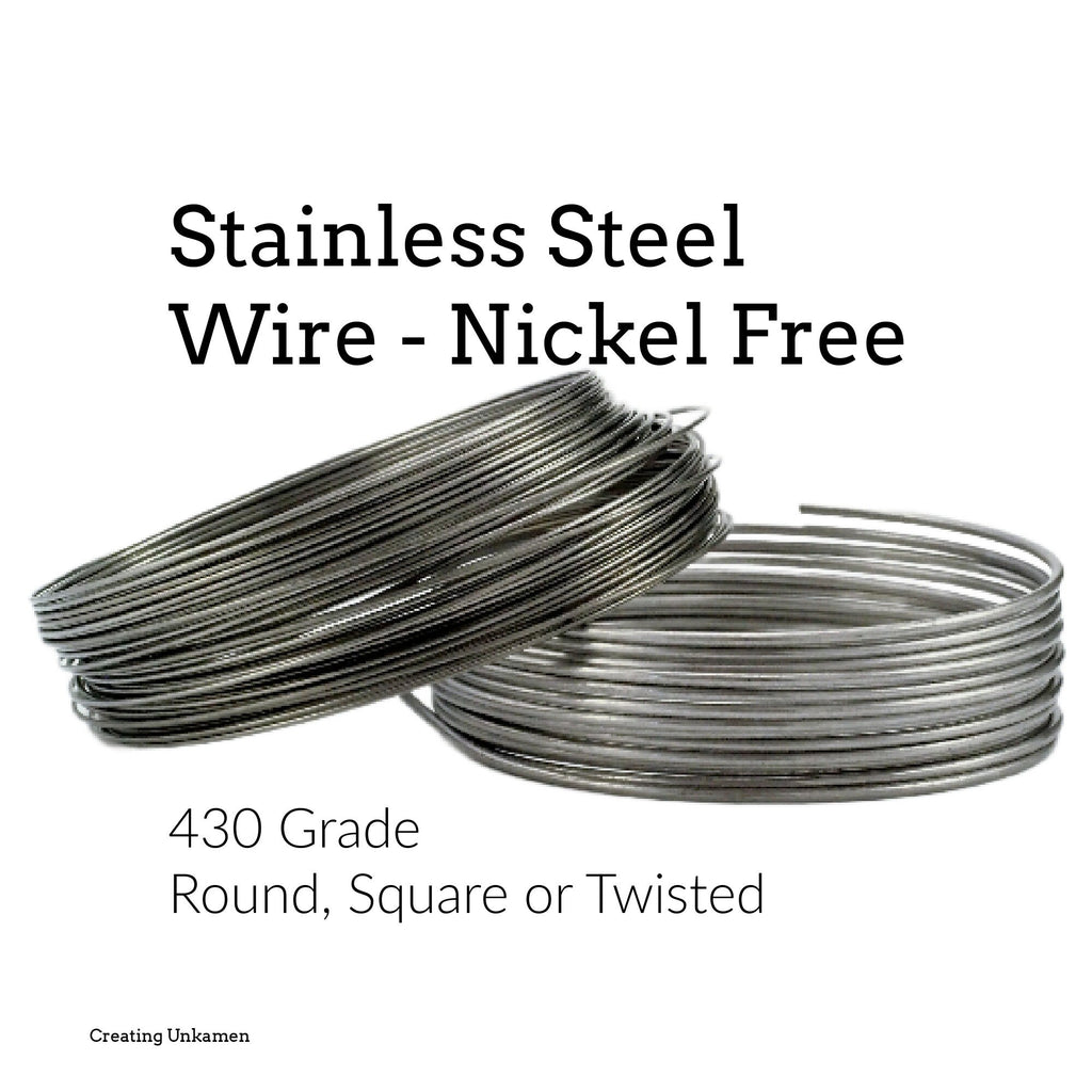Stainless Steel Wire - Nickel Free Round, Square or Twisted - You Pick Gauge 8, 10, 12, 14, 16, 18, 20, 22, 28 and Length - 100% Guarantee