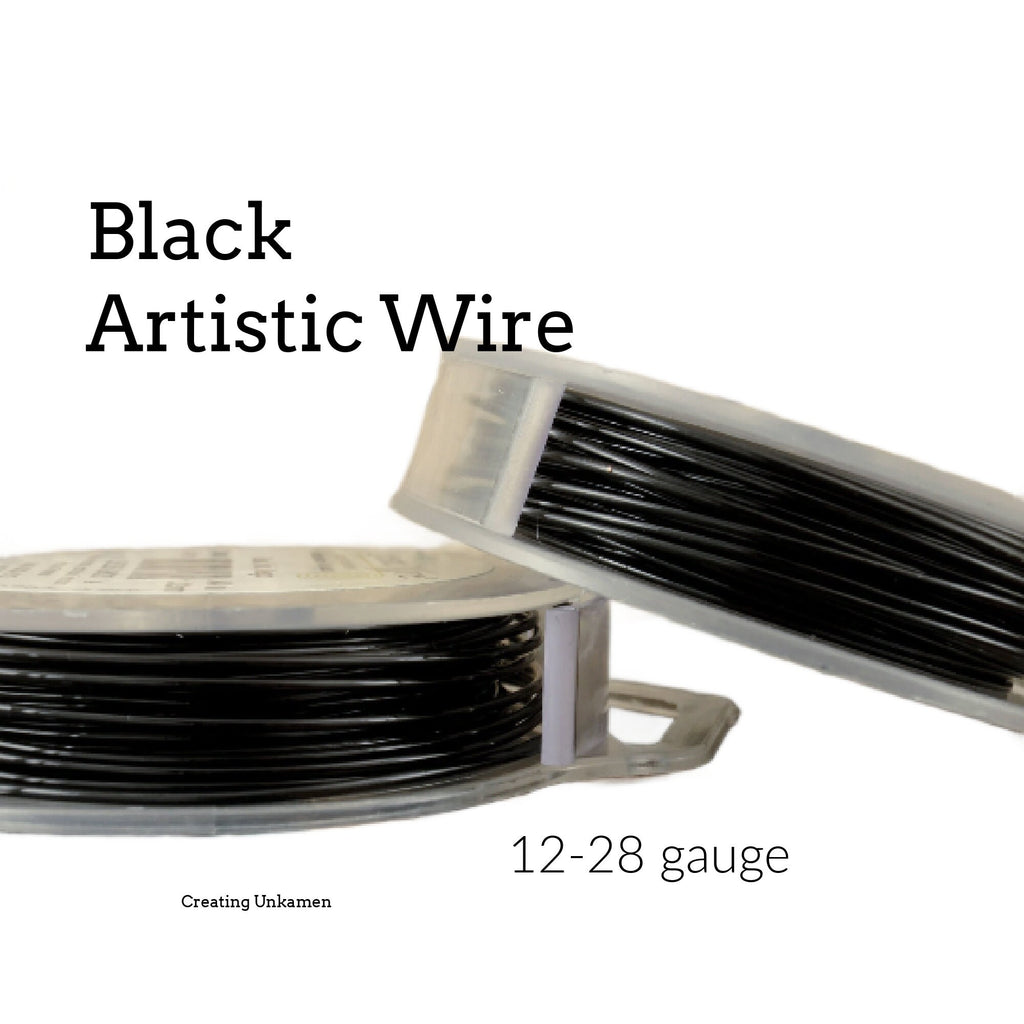 Black Artistic Wire - Permanently Colored - You Pick Gauge 12, 14, 16, 18, 20, 22, 24, 26, 28 – 100% Guarantee