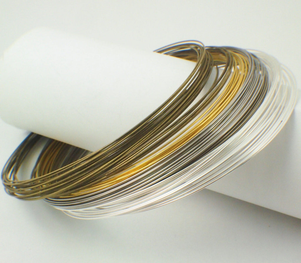 Best Necklace Memory Wire - Your Choice Rose Gold Plate, Silver Plate, Gold Plate, Stainless Steel, Gold Stainless Steel