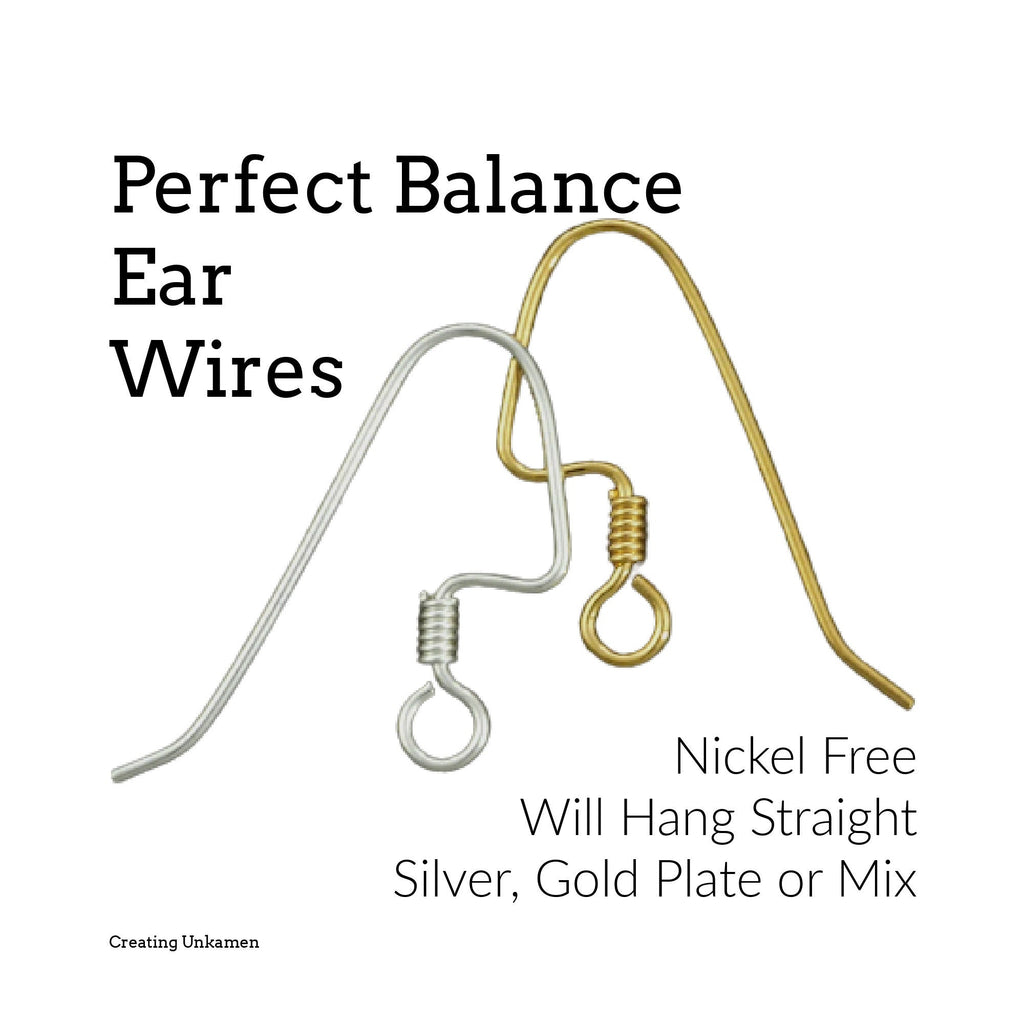 Ear Wires 8 Pairs Economical Perfect Balance with Coils in Gold Plate or Silver Plate