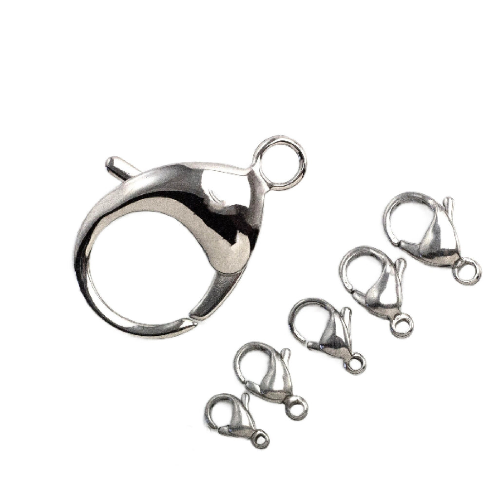 1 Stainless Steel Lobster Clasp - Teardrop Style - 9mm, 12mm, 13mm, 15mm, 17mm, 33mm 100% Guarantee