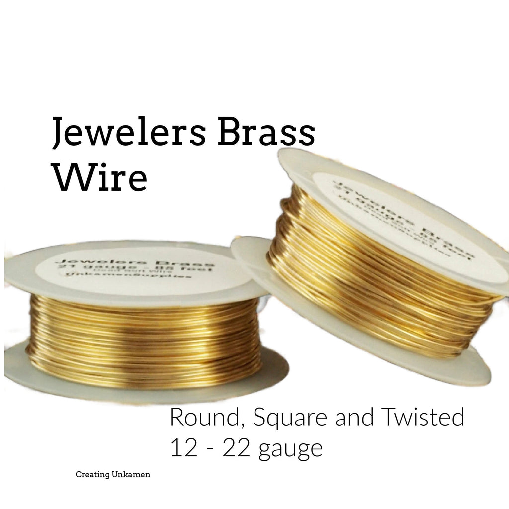 Jewelers Brass Wire - Round, Square and Twisted Square - You Pick 6, 12, 14, 16, 18, 20, 22, 32 gauge - 100 Percent Guarantee