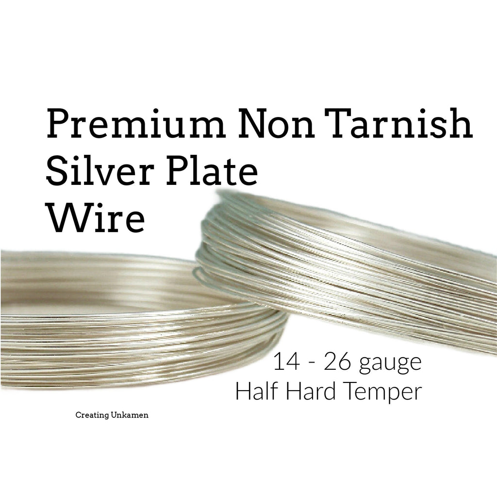 Premium Silver Plated Wire - Half Hard - Non Tarnish - You Pick Gauge 14, 16, 18, 20, 22, 24, 26 - 100% Guarantee