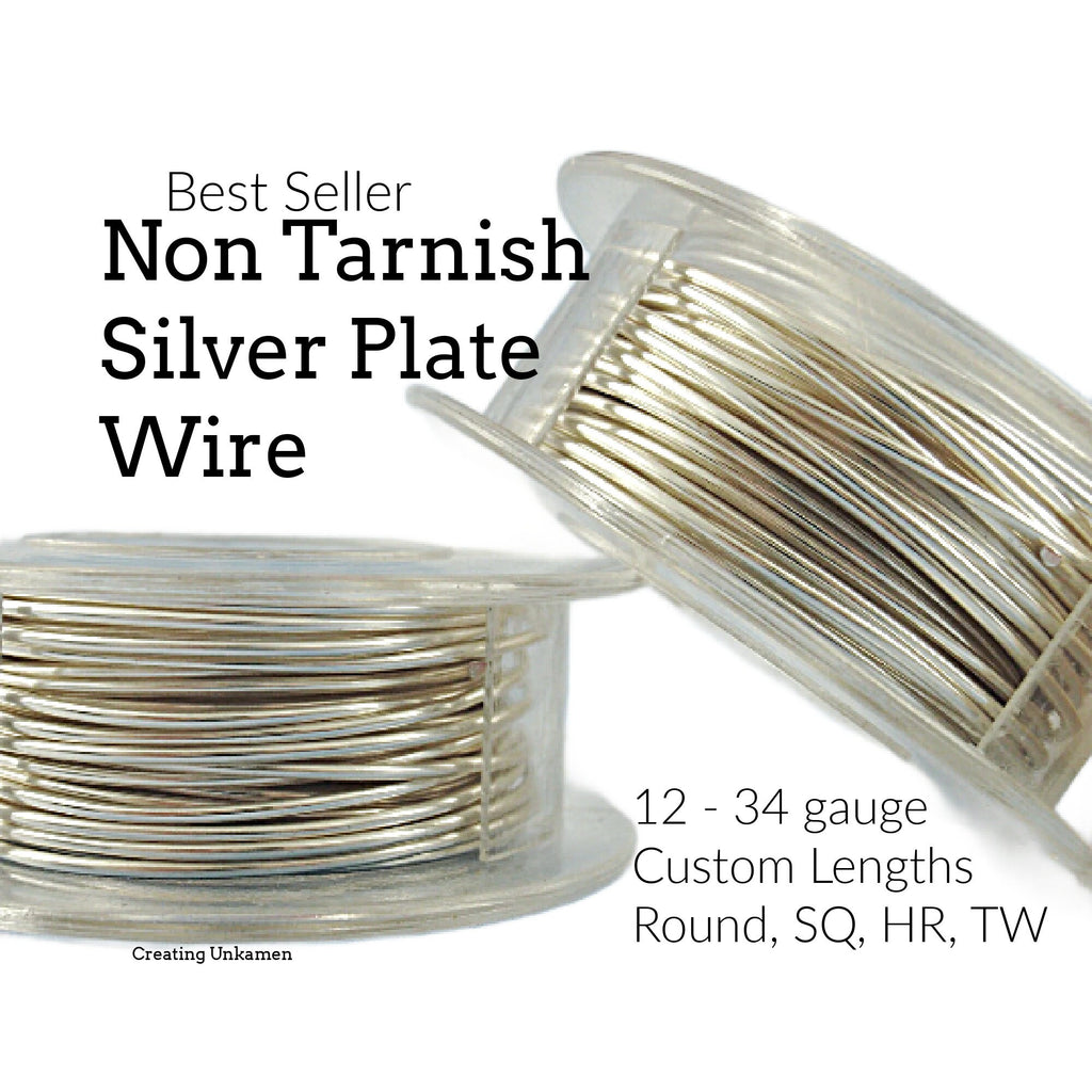 Non Tarnish Silver Plated Wire - Large Coil - You Pick Gauge 12, 14, 16, 18, 20, 21, 22, 24, 26, 28, 30, 32, 34 - 100% Guarantee